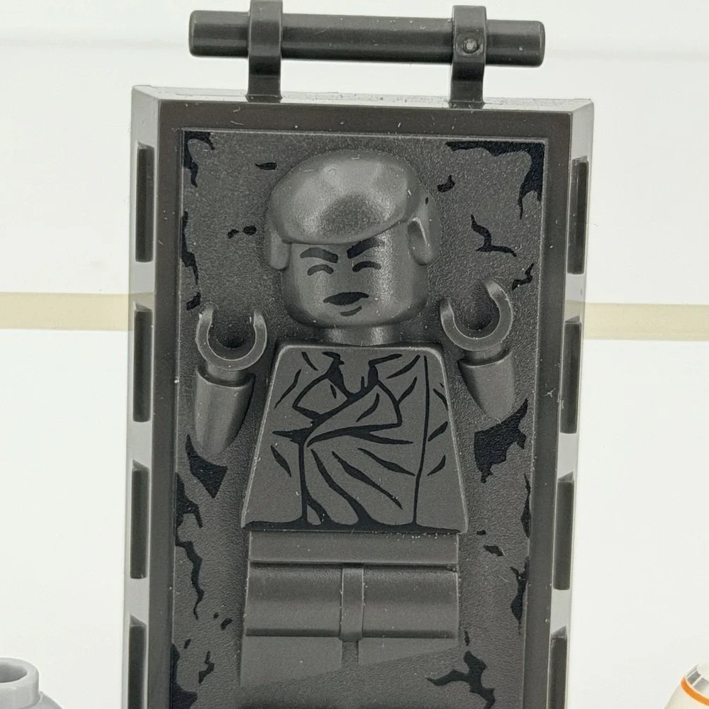 Lego Star Wars Carbonite Han Solo 87561pb01 pearl dark gray sets Porg , BB-8